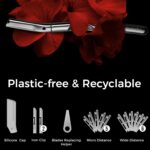 ZOMCHI Eyebrow Razor and Face Razor for Women and Men, Reusable Metal Handle with 11 Refill Blades, Dermaplane Razor with Protective Silicone Cap, Eyebrow Hair Trimmer - Polished Silver - Image 5