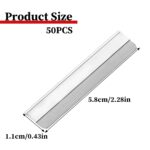 Straight Razor Blades, 50 Pcs Stainless Steel Brow Razor Single Edge Disposable Safety Razors Blades Eyebrow Trimmer Facial Hair Removers Shaving Tools for Men and Women - Image 2