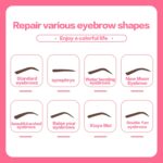 12 PCS Eyebrow Razor, Face Razors for Women and Men, Grooming Exfoliating Dermaplaning Tool for Face, Women Facial Hair Remover with Cover, Multipurpose Eyebrow Trimmer Shaper (red) - Image 4
