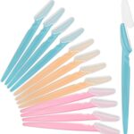 Eyebrow Razor for Women, 12 Pcs Dermaplaning Tool for Face Professional, Face Razor for Women Facial Hair Remover