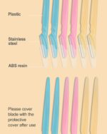 Dermaplane Razor, 60 Pcs Face Razors for Women and Men, Multipurpose Eyebrow Razor, Dermaplaning Tool for Face by MoHern， Multi-Color - Image 4