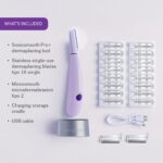 Michael Todd Beauty Sonicsmooth Pro+ Dermaplane Razor for Women Face + Eyebrow Trimmer Dermaplaning System w/LED Light Peach Fuzz Remover -16 Dermaplaning Blades & 2 Microsmooth Exfoliation Tips - Image 8