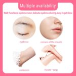 12 PCS Eyebrow Razor, Face Razors for Women and Men, Grooming Exfoliating Dermaplaning Tool for Face, Women Facial Hair Remover with Cover, Multipurpose Eyebrow Trimmer Shaper (red) - Image 3