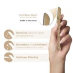 Hollywood Browzer Hair Removal and Dermaplaner Duo - Peach Fuzz and Eyebrow Razor for Women - Eyebrow Grooming Kit - Gold - 2 pc - Image 6