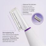 Michael Todd Beauty Sonicsmooth Pro+ Dermaplane Razor for Women Face + Eyebrow trimmer Dermaplaning System w/LED Light Peach Fuzz Remover -16 Dermaplaning Blades & 2 Microsmooth Exfoliation Tips - Image 7