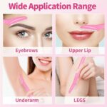 66PCS Eyebrow Razor Multipurpose Exfoliating Dermaplaning Tool for Face Facial and Eyebrow Shaper with Precision Cover for Women Men Easy to Use (66PCS) - Image 8