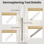 Dermaplaning Tool for Face Exfoliation, with 20 Replaceable Blades, Facial Shaver/Eyebrow Razor, Peach Fuzz Removal Eyebrow Shaper for Women, Easy to Use Dermaplaner Help Exfoliate and Smooth Skin - Image 5