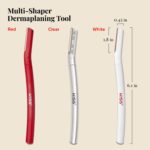 Kiss New York Eyebrow Razor Trimmer Facial Hair Shaper Remover, Multipurpose Exfoliating Dermaplaning Dermaplane Shaving Tools for Men & Women 3 Count - Image 3