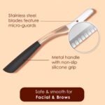 Reusable Dermaplaning Tool with Metal Handle, Dermaplane Razor, Face Razors for Women, Peach Fuzz Remover, Gently Facial Exfoliating Razor, Skin Care Tool for Smoother Skin, 3 Pack - Image 7