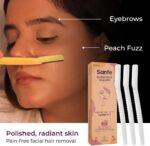 Glide Face Razor for painfree Facial Hair Removal (3 Units) - Upper Lips, Chin, Peach Fuzz - Stainless Steel Blade, Comfortable, Firm Grip - Image 6