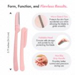 Dermaplaning Tool - Foldable Facial Razor for Women and Men, (3ct) | Womens Facial Peach Fuzz Remover & Eyebrow Trimmer, Dermaplaning Razor, Face Razors for Women, 3 pc (Pink) - Image 2