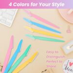 72 Pcs Eyebrow Razor and Face Razor for Women and Men, Safe and Beginner-Friendly Dermaplaning Tool with Protective Cover - Image 3