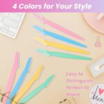 100 Pcs Eyebrow Razor and Face Razor for Women and Men, Safe and Beginner-Friendly Dermaplaning Tool with Protective Cover - Image 3