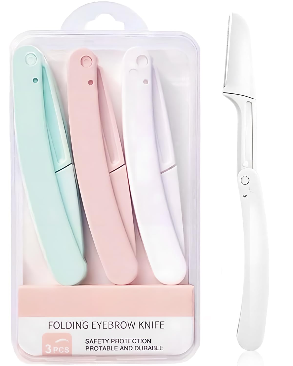 61mNYoaujL._SL1500_.jpg Dermaplaning Razors Tool for Women Face,3 PCS Eyebrow Razor,Facial Hair Removal for Women Sensitive Skin - Image 1