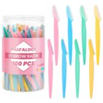 100 Pcs Eyebrow Razor and Face Razor for Women and Men, Safe and Beginner-Friendly Dermaplaning Tool with Protective Cover