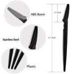 12 Pcs Eyebrow Razors, Face Razors Multipurpose, Exfoliating Dermaplaning Tools, Eyebrow Trimmers Shaver with Safety Cover, Facial Hair Removal for Women Men Body Use (Black) - Image 6