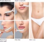 Glide Face Razor for painfree Facial Hair Removal (3 Units) - Upper Lips, Chin, Peach Fuzz - Stainless Steel Blade, Comfortable, Firm Grip - Image 2