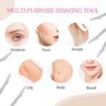 40pcs Dermaplaning Tool for Women, Newbie Friendly Facial Hair Removal, Face Eyebrow Razors and Shaver with Protective Covers for Peach Fuzz Remover(Black) - Image 6