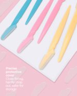 Dermaplane Razor, 60 Pcs Face Razors for Women and Men, Multipurpose Eyebrow Razor, Dermaplaning Tool for Face by MoHern， Multi-Color - Image 5