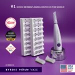 Michael Todd Beauty Sonicsmooth Pro+ Dermaplane Razor for Women Face + Eyebrow Trimmer Dermaplaning System w/LED Light Peach Fuzz Remover -16 Dermaplaning Blades & 2 Microsmooth Exfoliation Tips - Image 3