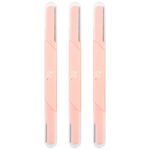 Real Techniques Face and Brow Razors, Dual Ended, Exfoliating Dermaplaning, Women's Face Razor, Multipurpose Facial Razors, Precision Trimming for Peach Fuzz, Dermablading, Multiuse, 3 Piece Set