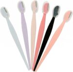 Eyebrow Razor, 5pcs Facial Razor for Women with Stainless Steel Microblades for Face and Safety Guard, Precision Eyebrow Blade for Facial Hair Removal Dermaplaning and Eye Brow Shaping Home DIY