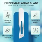 10R Blades Dermaplaning | Updated Dermaplane Blades 10R | Professional 10R Dermaplane Blades, Peach Fuzz Remover for Women Face Stainless Steel Precision Derma Blades, Pack of 100 - Image 8