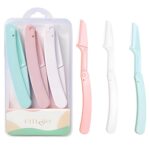 Rotema Foldable Face Razors - Facial Hair Removal for Women (Pack of 6) with Sharp Eyebrow Razor and Dermaplaning Tool