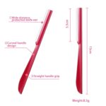 12 PCS Eyebrow Razor, Face Razors for Women and Men, Grooming Exfoliating Dermaplaning Tool for Face, Women Facial Hair Remover with Cover, Multipurpose Eyebrow Trimmer Shaper (red) - Image 5