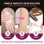 3pcs Tufang Eyebrow & Facial Razor For Women, Women Disposable shaving Razor, Peach fuzz remover and Dermaplaning razor for women. - Image 6