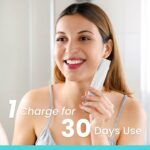 Sonic Dermaplaning Tool for Face - Rechargeable Dermaplane Razor with 6 Refill Dermablades, Facial Hair & Peach Fuzz Remover for Women (White) - Image 7