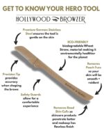 Hollywood Browzer Dermaplaning Tool for Face, Eyebrow Shaping, Removing Unwanted Hair, Exfoliating Tool for Women - Pink Sapphire - Image 5