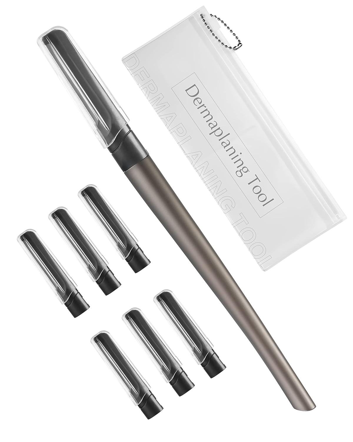 710rszHYHrL._SL1500_.jpg Dermaplaning Tool for Face Professional, Facial Razors for Women Face with 6 Blade Refills, Eyebrow Razor for Women and Men - Image 1