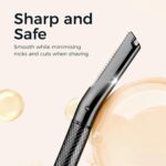 ZOMCHI Eyebrow Razor, Face Razors for Women&Men, Eyebrow Trimmer Shaper with Precision Cover,Facial Shaver with 6 Blades (Black) - Image 6