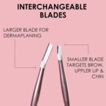 JAPONESQUE - SKINTherapy Dermaplaning Facial Razors - Two Blade Sizes with Interchangeable Handle, Eyebrow Razor, Ultra Sharp Japanese Blades, For Hair Removal, Multipurpose Exfoliating - Image 8