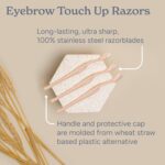 Welld Eyebrow Touch Up Razors, Precision Control For Removing Unwanted Facial Hair And Dermaplaning, Dermaplane Blade For Face, Stainless Steel, Dispossable, Ideal For Men And Women, Pack of 3 - Image 3