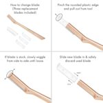 Tweezerman Rose Gold Facial Razor - Image 3