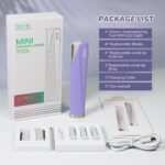 PELCAS Electric Dermaplaning Tool for Women Face with LED Light 3 Speeds Mini Dermaplaning Razor with 6 Blades, 2 in 1 Facial Peach Fuzz Hair & Exfoliation Removal System At Home BV18-712 Light Purple - Image 8