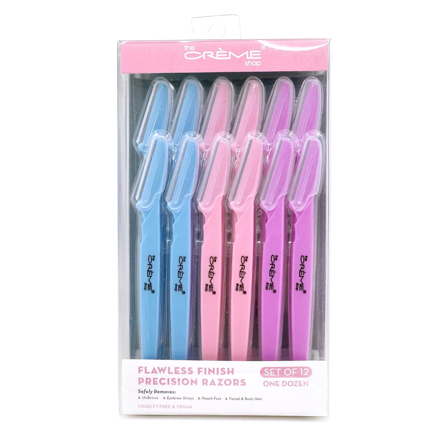 71839nJ6VL._SL1500_.jpg The Crème Shop Flawless Finish Predcision Razors, Dermaplaning Tool for Face, Face Razors for Women (Pack of 12) - Image 1
