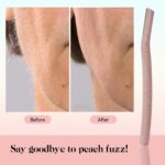 Dermaplane Razor for Women, 6 pcs Eyebrow Razors for Women face, Eyebrow Trimmer with Protective Silicone Cover, Facial Hair Removal Shaver, Wheat Straw Dermaplaning and Skin Care Tool - Image 5