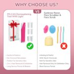 PELCAS Electric Dermaplaning Tool for Face with LED Light, Mini Dermaplaning Razor Kit for Women with 6 Replace Blades 3 Speeds Facial Peach Fuzz Exfoliation & Hair Removal At Home BV18-712 Rose Pink - Image 7