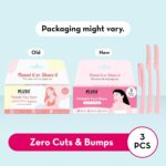 Plush Face and Eyebrow Razor for Women | For Painless and Instant Facial Hair Removal | Foldable & Reusable Pack of 3 | For Upperlips, Forehead, Sideburns Eyebrows etc with Stainless Steel Blade - Image 6
