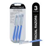 About Face Pro-Premium Facial Razors - 3 Beauty Groomers for Hair Removal, Ideal for Shaving, Exfoliating, Dermaplaning and Brow Shaping, Japanese Stainless Steel Gently Removes Facial Hair
