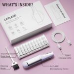 Dermaplane Razor for Women Face, Dermaplaning Tool for Face, Sonic Exfoliation & Peach Fuzz-Hair Removal System with 10 Dermaplaning Blades, Twilight Purple - Image 7