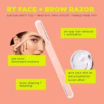 Real Techniques Face and Brow Razors, Dual Ended, Exfoliating Dermaplaning, Women's Face Razor, Multipurpose Facial Razors, Precision Trimming for Peach Fuzz, Dermablading, Multiuse, 3 Piece Set - Image 4