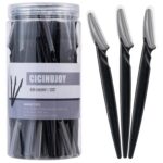 40pcs Dermaplaning Tool for Women, Newbie Friendly Facial Hair Removal, Face Eyebrow Razors and Shaver with Protective Covers for Peach Fuzz Remover(Black)
