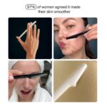 Nimbi Dermaplane Razor | Precision Eyebrow Shaper, Facial Hair Removal for Women & Exfoliation | Professional Dermaplaning Tool for Face | Plastic-Free - 3 Count - Image 3