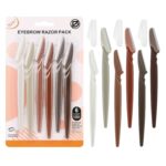 D Dermaplane Razor for Women Face - 6PCS Face Razors for Women - Eyebrow Razor with Precision Cover - Face Shaver for Men - Facial Hair Removal for Men - Neutral