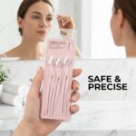 Face Razors for Women 3 Pack Precision Eyebrow Trimmer, Stainless Steel Micro Blade Eyebrow Shaver Tinkle Razors for Facial Dermaplaning, for Womens Face Shavers Mini Shaver Beauty Tools - Image 6