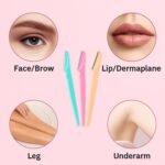 Eyebrow Razor for Women, Face Shaver Kit Dermaplaning Tool for Peach Fuzz Removal, Stainless Steel Blades with Protective Covers | Eyebrow Trimmer, Facial Hair Removal 6 PCS